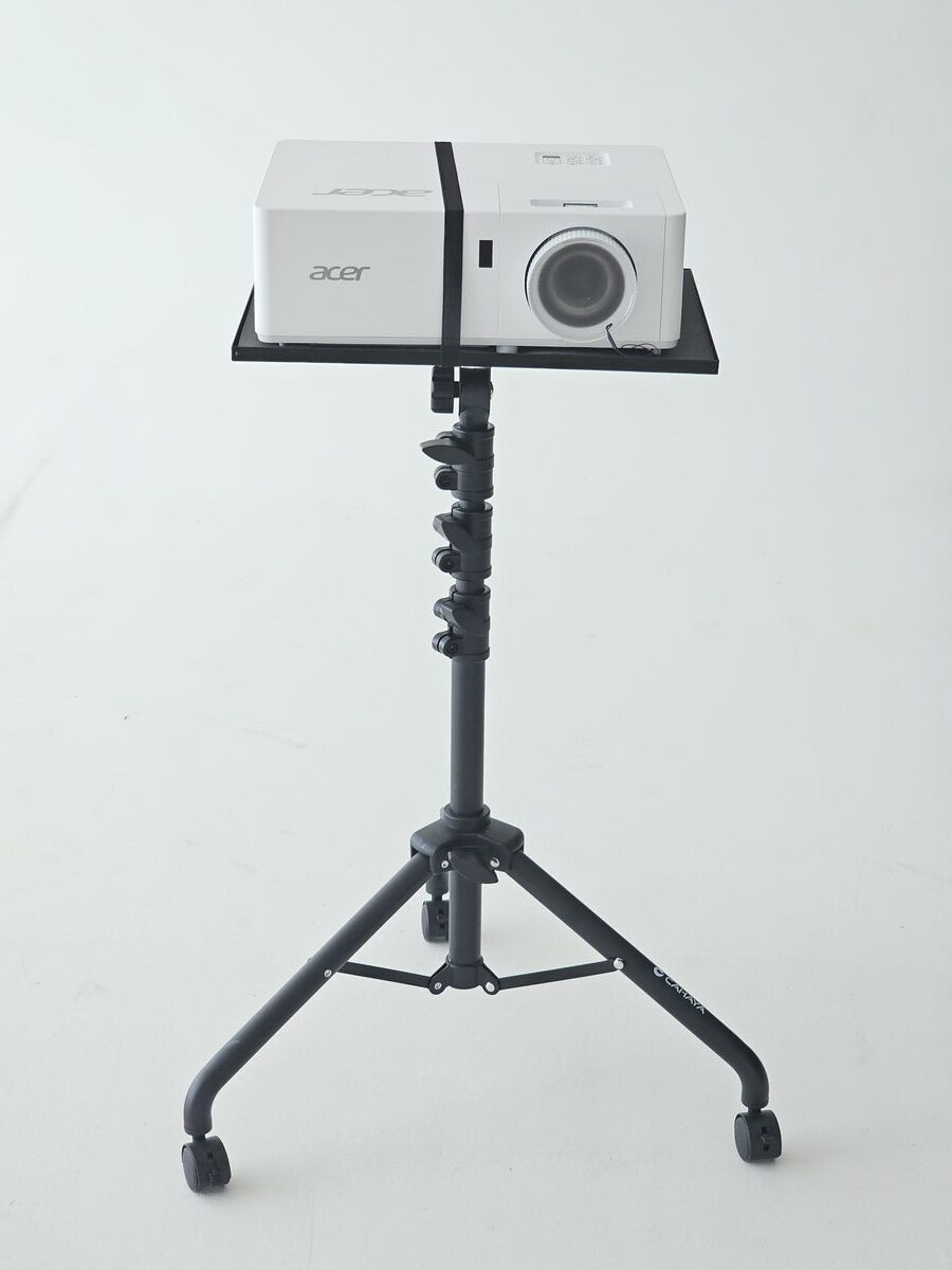 Acer projector on stand for workshops and creative lighting